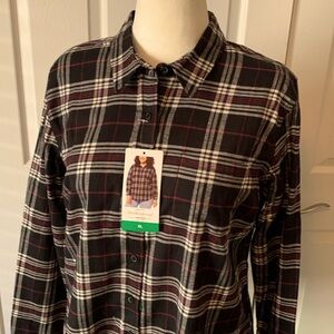Women’s Lightweight Plaid Flannel Shirt New with Tags